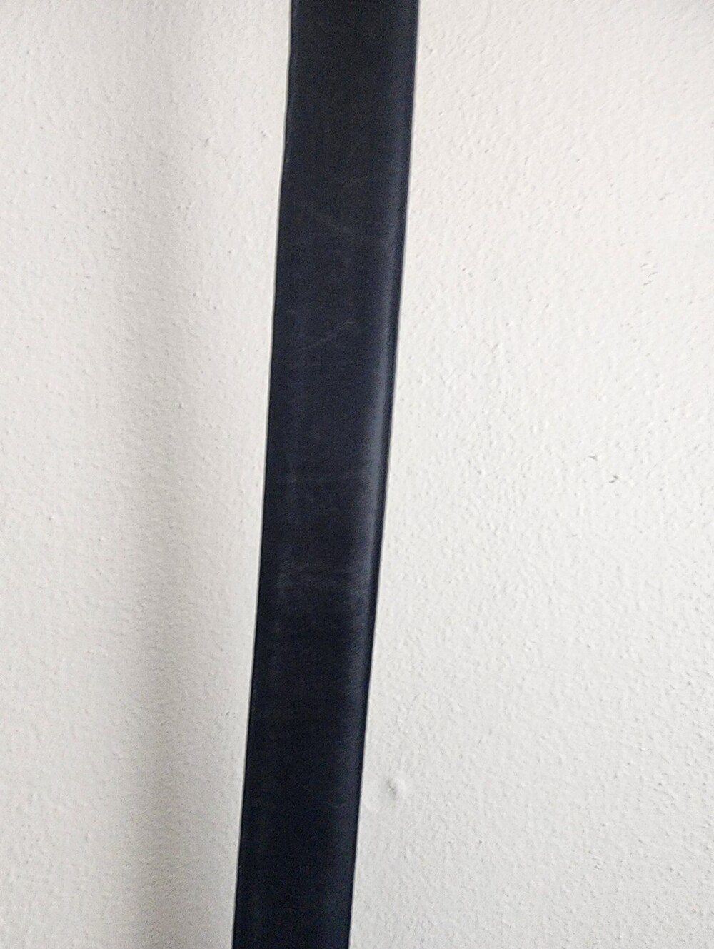 Cole Haan Black Leather Belt Silver Buckle Men Size 44 Crafted in Canada - Picture 7 of 13